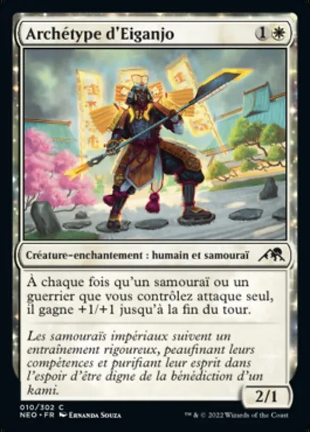 Archétype d'Eiganjo, carte Magic NEO 10 — extension Kamigawa: La Dynastie Néon