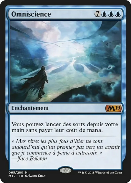 Omniscience, carte Magic M19 65 — extension Core Set 2019