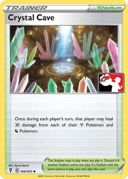 Caverne de Cristal, carte Pokémon PPS 144 — extension Play! Pokémon Prize Pack Series