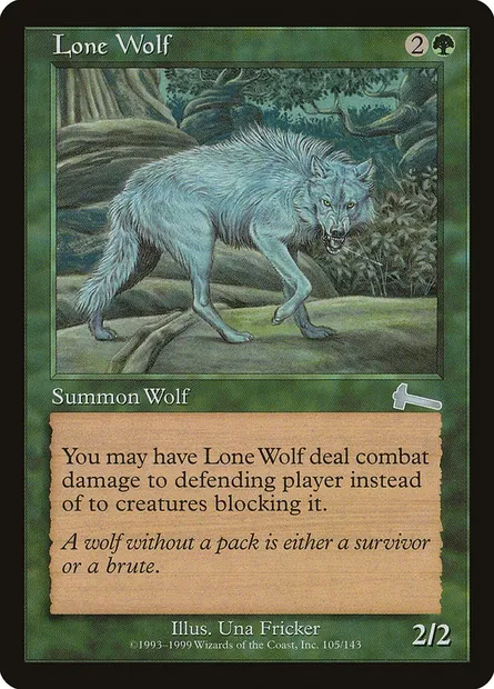 Loup solitaire, carte Magic ULG 105 — extension Héritage d'Urza