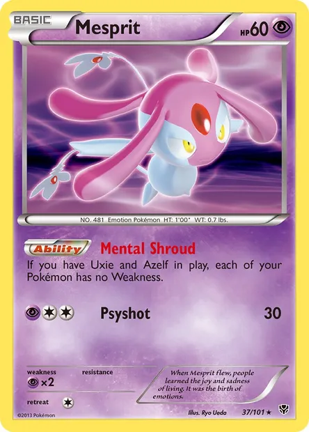 Mesprit, Pokémon card PLB 37 — Plasma Blast set