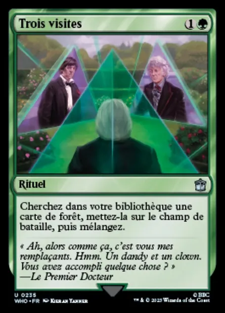 Trois visites, carte Magic WHO 235 — extension Doctor Who