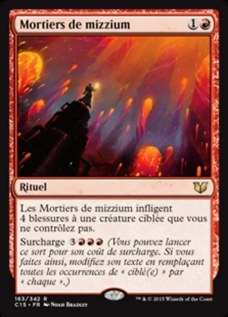 Mortiers de mizzium, carte Magic C15 163 — extension Commander 2015