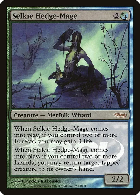 Selkie Hedge-Mage, Magic card DCI 20 — DCI Promos set