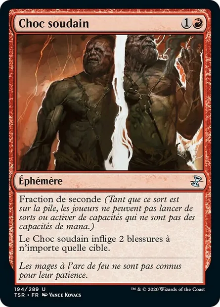 Choc soudain, carte Magic TSR 194 — extension Spirale Temporelle Remastered
