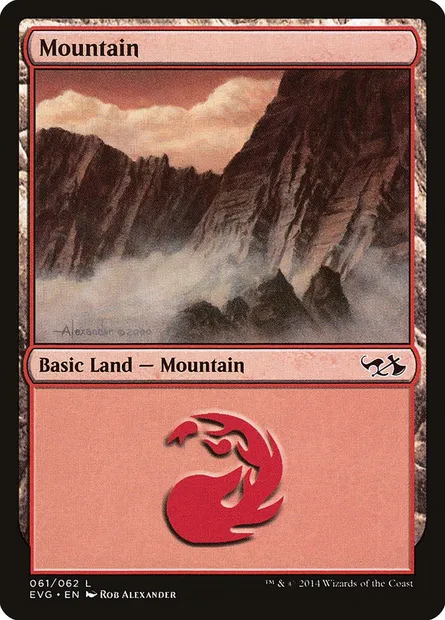 Montagne, carte Magic EVG 61 — extension Duel Decks Anthology: Elves vs. Goblins