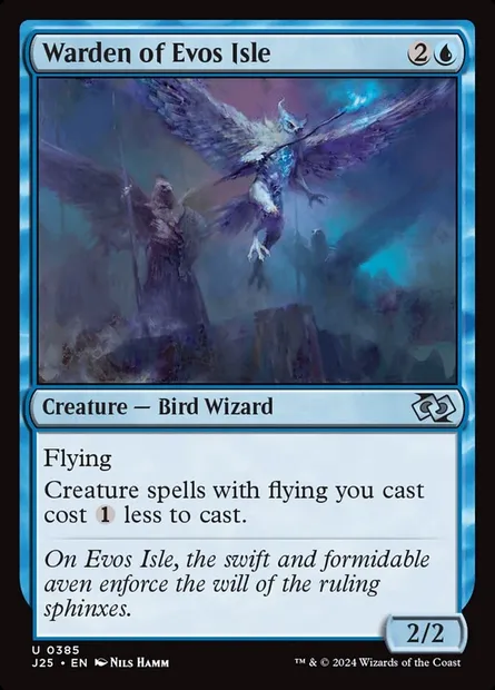 Warden of Evos Isle, Magic card J25 385 — Foundations Jumpstart set