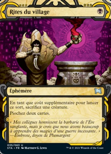 Rites du village, carte Magic STA 35 — extension Strixhaven Mystical Archive