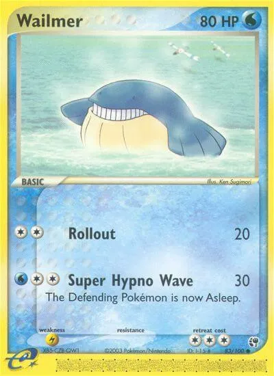 Wailmer, Pokémon card SS 83 — Sandstorm set