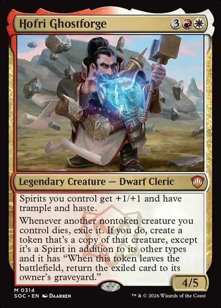 Hofri Ghostforge, Magic card SOC 314 — Secrets of Strixhaven Commander set