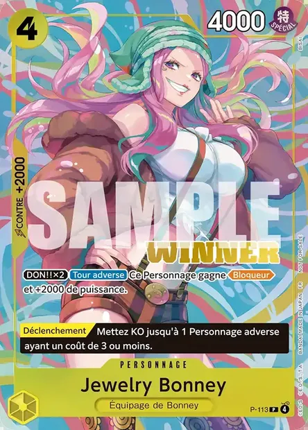 Jewelry Bonney, carte One Piece P-113 — extension Carte promo