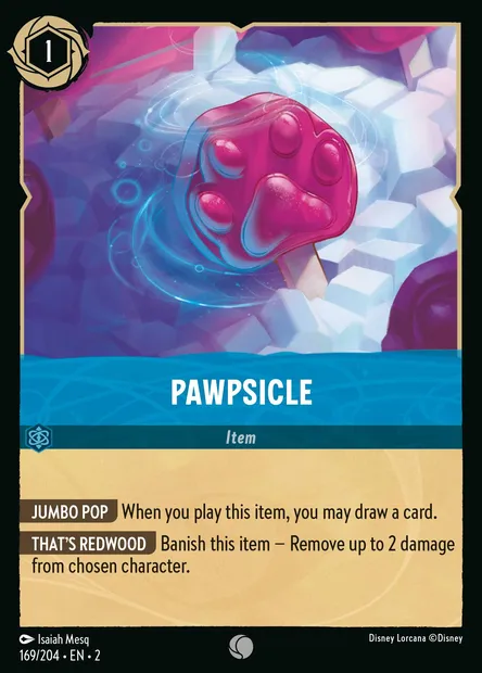 Pawpsicle, Disney Lorcana card CH2-169 — Rise of the Floodborn set