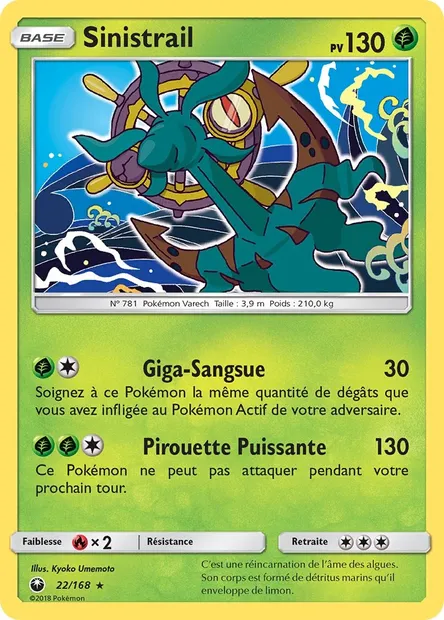 Sinistrail, carte Pokémon CES 22 — extension Tempête Céleste