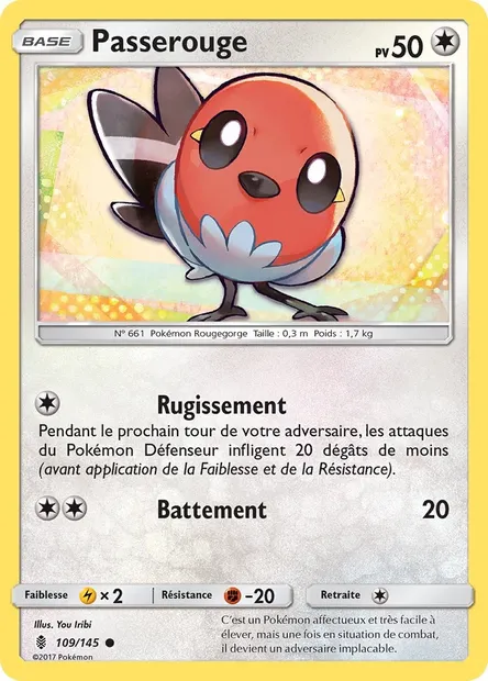 Passerouge, carte Pokémon GRI 109 — extension Gardiens Ascendants