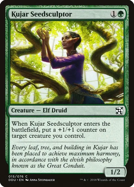 Kujar Seedsculptor, Magic card DDU 15 — Duel Decks: Elves vs. Inventors set