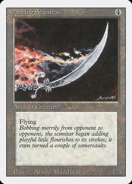 Dancing Scimitar, Magic card 3ED 243 — Revised Edition set