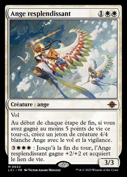 Ange resplendissant, carte Magic LCI 32 — extension The Lost Caverns of Ixalan