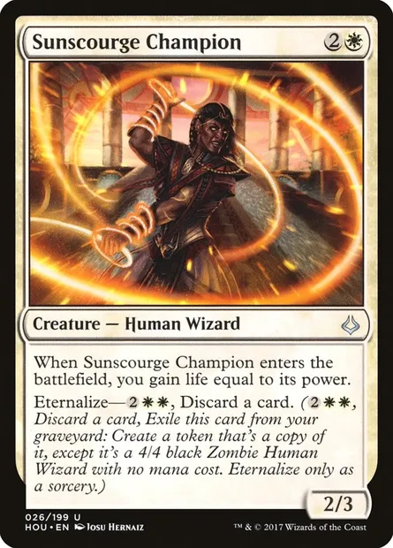 Sunscourge Champion, Magic card HOU 26 — Hour of Devastation set