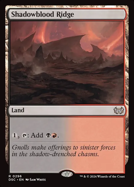 Shadowblood Ridge, Magic card DSC 296 — Duskmourn: House of Horror Commander set