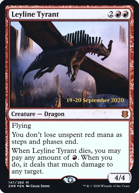 Leyline Tyrant, Magic card PZNR 147s — Zendikar Rising Promos set