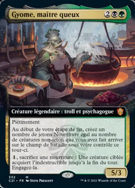 Gyome, maître queux, carte Magic C21 332 — extension Commander 2021