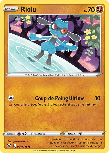 Riolu, carte Pokémon VIV 90 — extension Voltage Éclatant