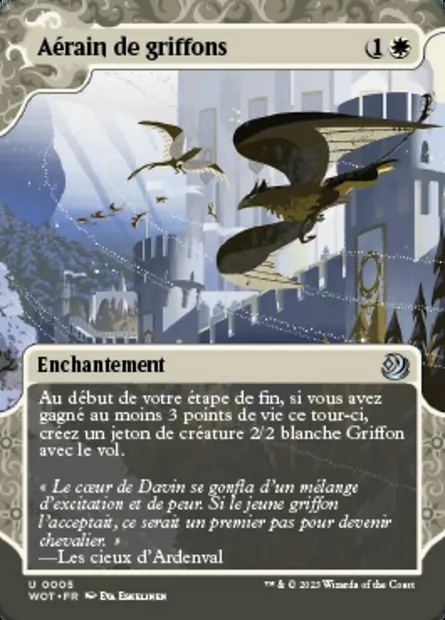 Aérain de griffons, carte Magic WOT 5 — extension Wilds of Eldraine: Enchanting Tales