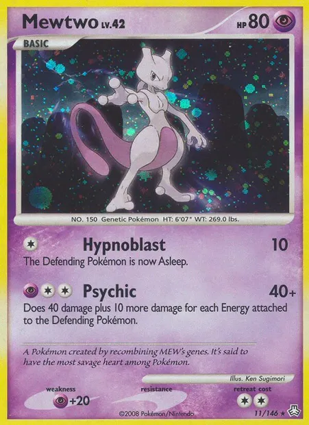 Mewtwo, Pokémon card LA 11 — Legends Awakened set