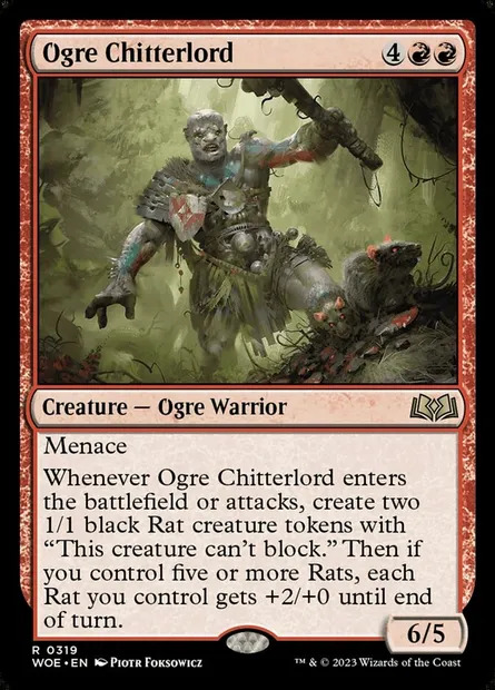 Ogre Chitterlord, Magic card WOE 319 — Wilds of Eldraine set