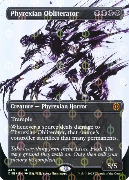 Phyrexian Obliterator, Magic card ONE 440 — Phyrexia: All Will Be One set