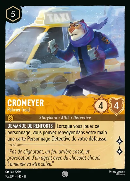 Cromeyer - Policier froid, carte Disney Lorcana CH11-010 — extension Givresort