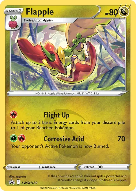 Flapple, Pokémon card SWSH 189 — SWSH Black Star Promos set