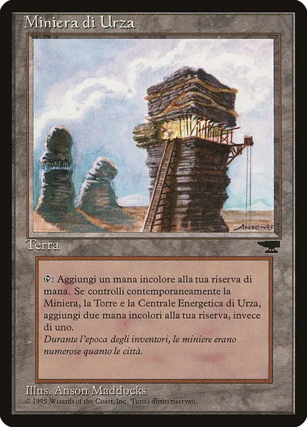 Mine d'Urza, carte Magic RIN 176 — extension Rinascimento