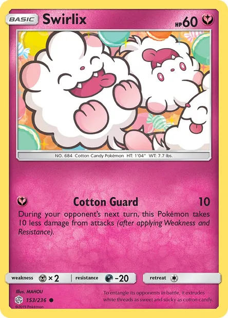 Swirlix, Pokémon card CEC 153 — Cosmic Eclipse set