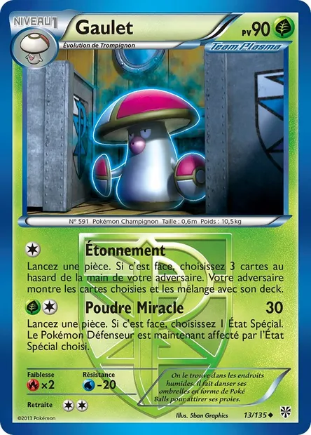 Gaulet, carte Pokémon PLS 13 — extension Tempète Plasma