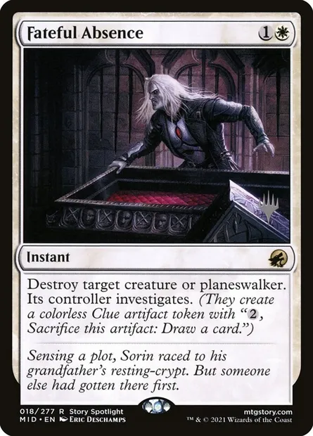 Fateful Absence, Magic card PMID 18p — Innistrad: Midnight Hunt Promos set