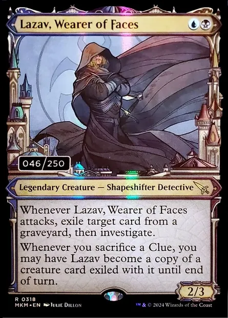 Lazav, Wearer of Faces, Magic card MKM 318z — Murders at Karlov Manor set