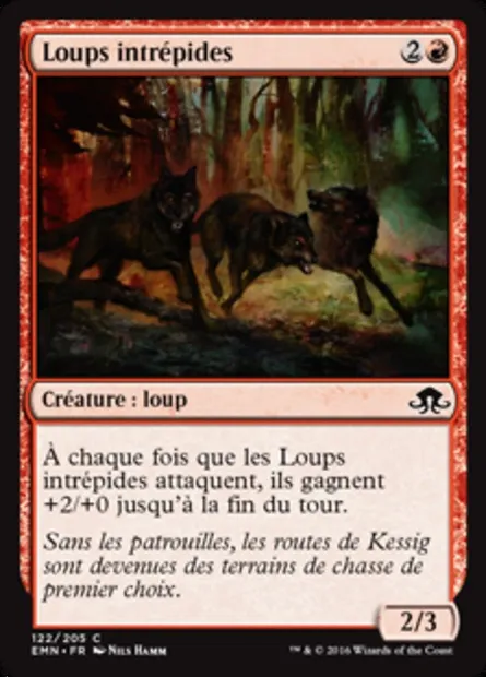 Loups intrépides, carte Magic EMN 122 — extension La lune hermétique