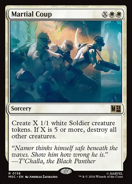 Martial Coup, Magic card MSC 138 — Marvel Super Heroes Commander set