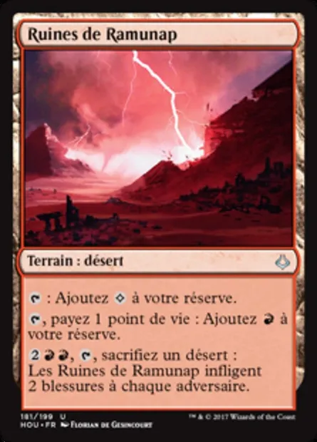 Ruines de Ramunap, carte Magic HOU 181 — extension L’âge de la destruction