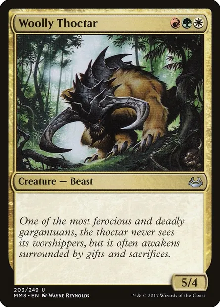 Woolly Thoctar, Magic card MM3 203 — Modern Masters 2017 set