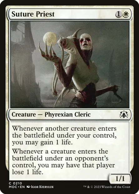 Suture Priest, Magic card MOC 210 — March of the Machine Commander set