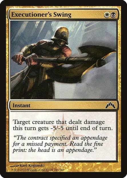 Executioner's Swing, Magic card GTC 161 — Gatecrash set