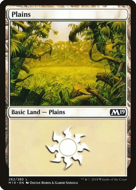 Plains, Magic card M19 262 — Core Set 2019 set