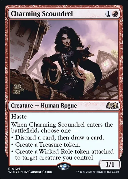 Vaurienne charmante, carte Magic PWOE 124s — extension Wilds of Eldraine Promos