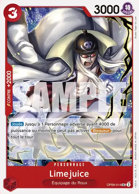Limejuice, carte One Piece OP09-014 — extension LES NOUVEAUX EMPEREURS