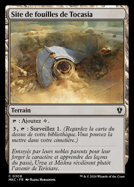 Site de fouilles de Tocasia, carte Magic MKC 308 — extension Murders at Karlov Manor Commander