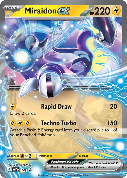 Miraidon ex, Pokémon card PR-SV 143 — SVP Black Star Promos set