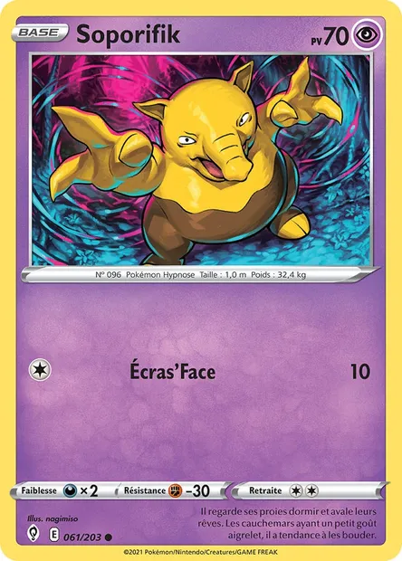 Soporifik, carte Pokémon EVS 61 — extension Évolution Céleste