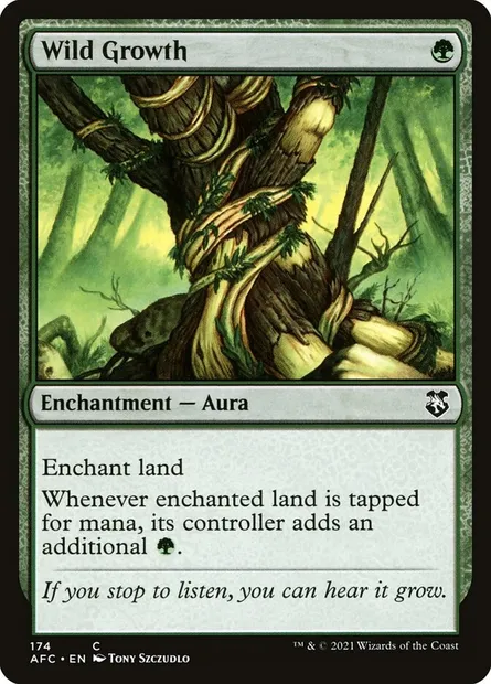 Wild Growth, Magic card AFC 174 — Forgotten Realms Commander set